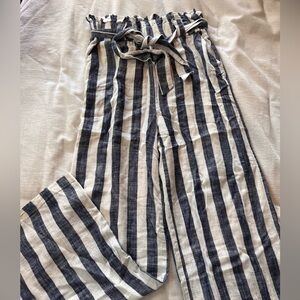 Boutique pants. Size M. Blue and White stripped.